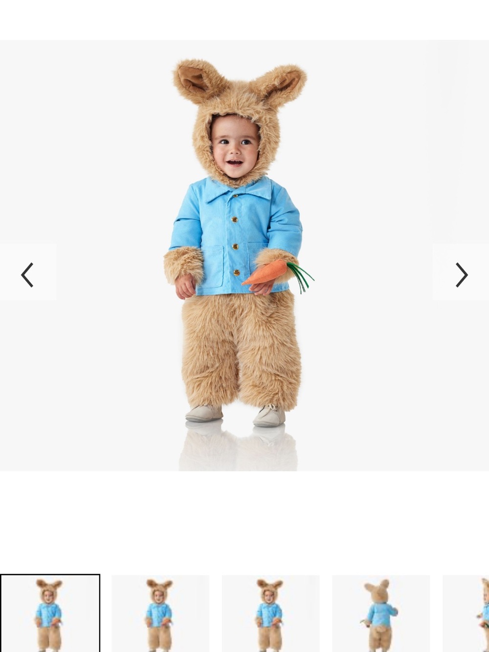Pottery Barn Peter Rabbit Baby Halloween Costume 6-12M